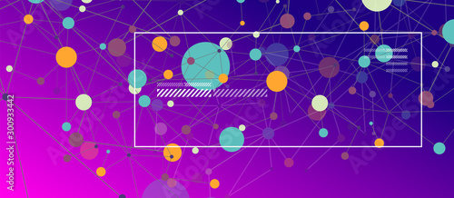 Line points connections geometric abstract background.