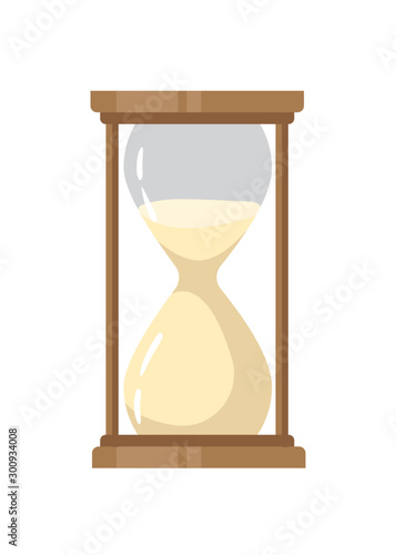 Sandglass flat vector illustration