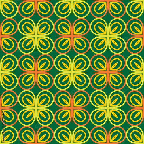 Bright seamless pattern with geometric ornament.