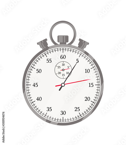 Stopwatch flat vector illustration