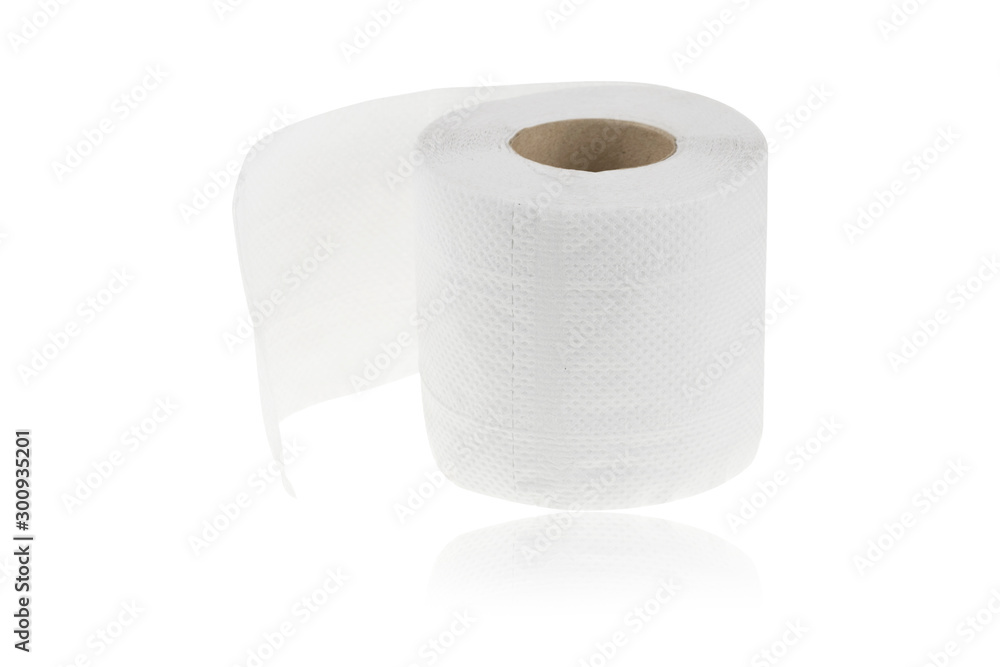 Roll of toilet paper or tissue isolated on white background with clipping path..... Roll of toilet paper or tissue isolated on white background with clipping path.....