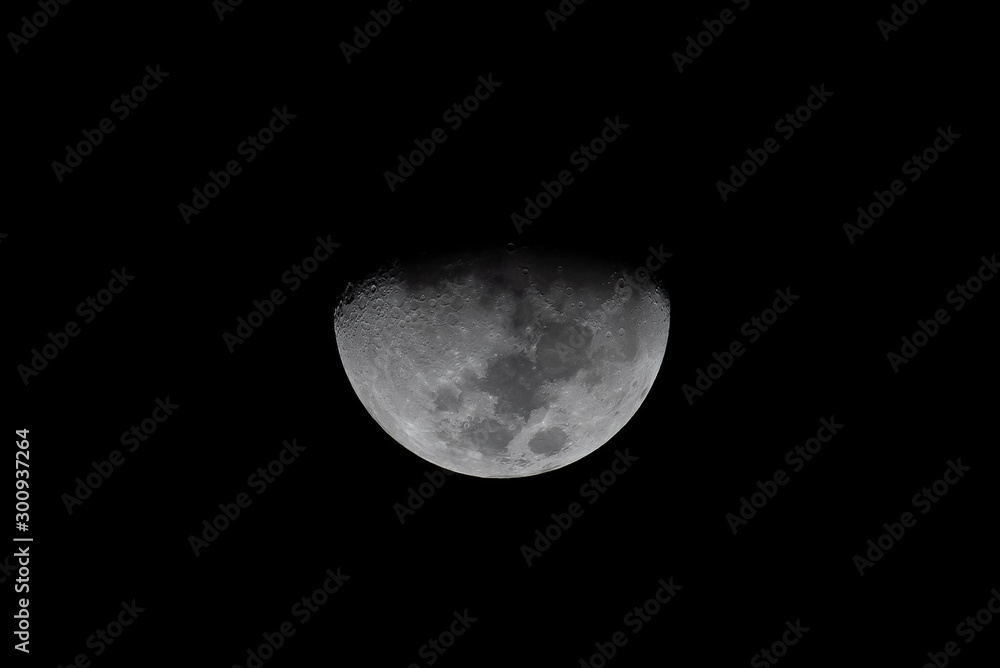 Crescent moon in the dark night. Crescent moon in the dark night.
