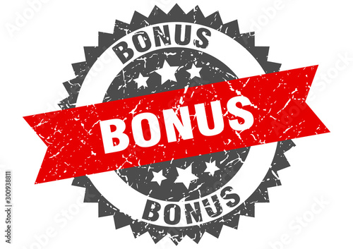 bonus grunge stamp with red band. bonus