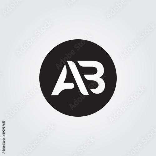 letter AB Logo Design. New Creative AB Logo vector Template. Creative ab logo. ab logo template. photo