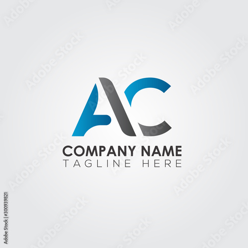 Simple AC letter Logo. Creative Letter AC Logo vector Template. letter AC logo. AC font logo template.