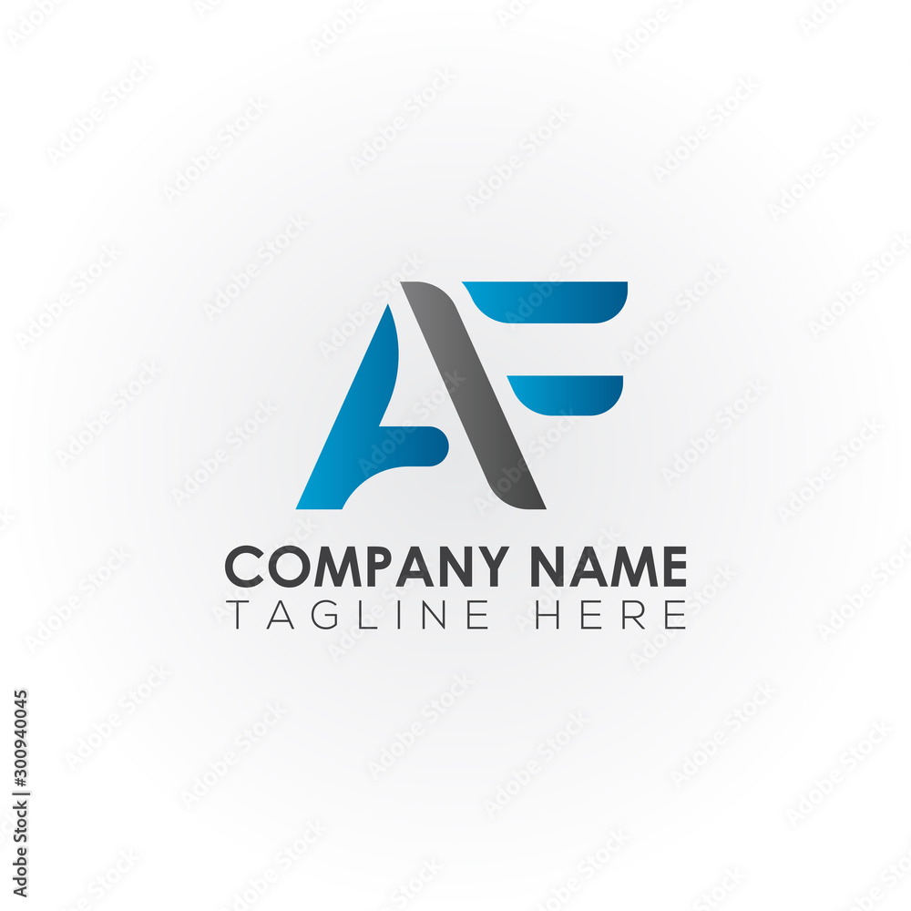 Initial letter AF logo Vector. Simple AF Letter logo. Creative AF font ...