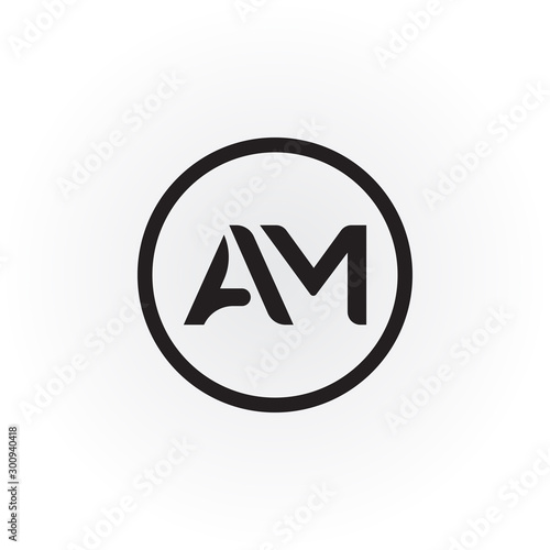 AM Letter logo Vector design. logotype AM letter design. AM font type logo.