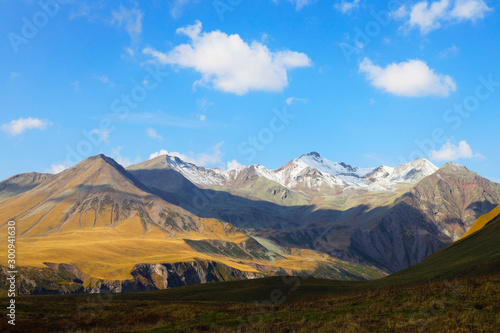 Mount Kasbek in the Greater Caucasus, Georgia, Asia
