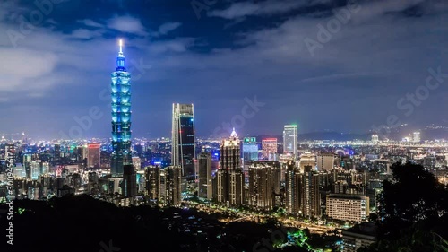 Wallpaper Mural  BEAUTIFUL Taipei skyline NIGHT TIMELAPSE video TAIWAN  Torontodigital.ca