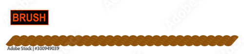 Cord thread ribbon yarn illustrator brush for fashion and digital illustration.
