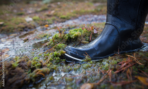 rain boots in action
