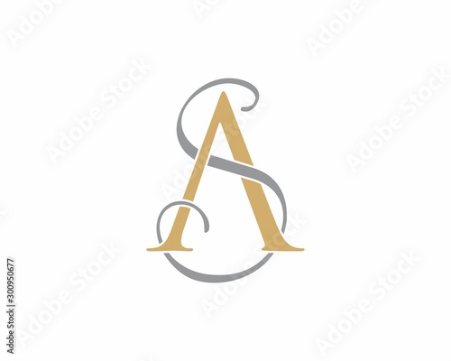 AS SA Letter Logo Icon 003