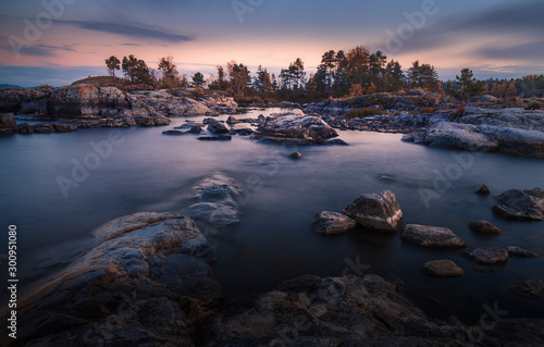 фотографія Beautiful panorama of rocky shore