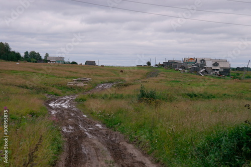 rural road after rain