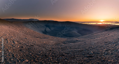 Hverfjall volcano mountain in North Iceland.