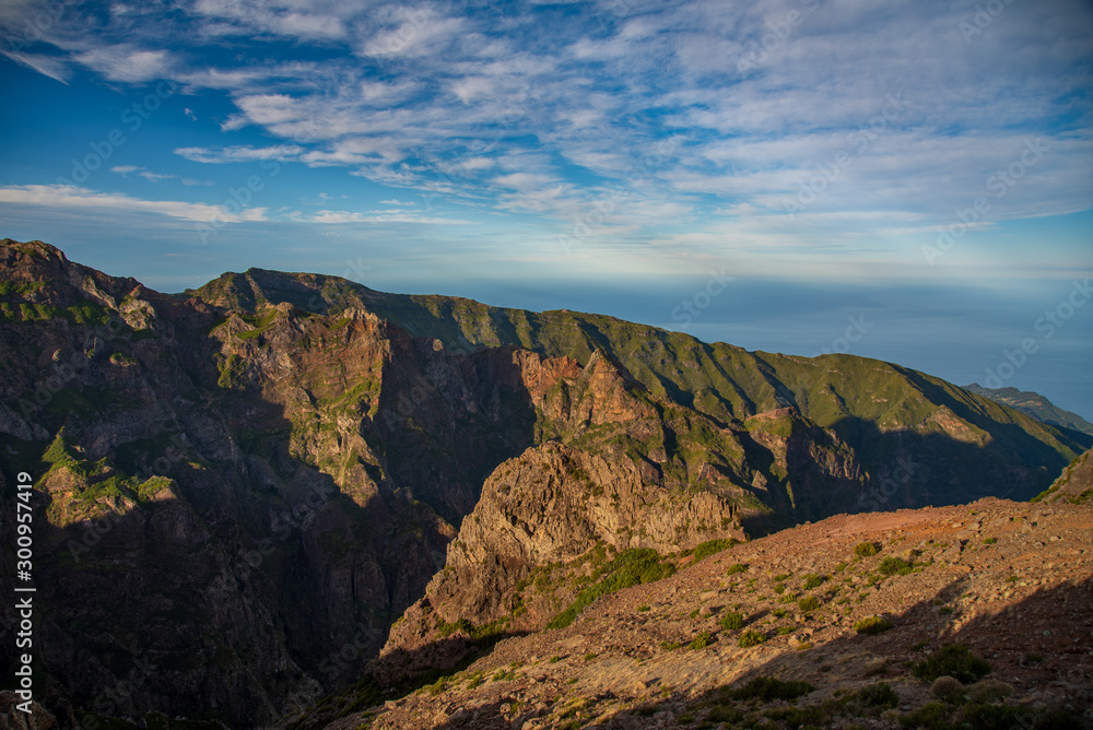 view from areeiro viewpoint in madeira island