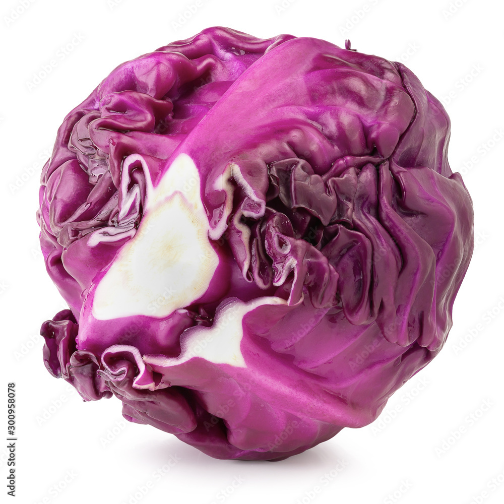 Red cabbage isolated on a white background Red cabbage isolated on a white background