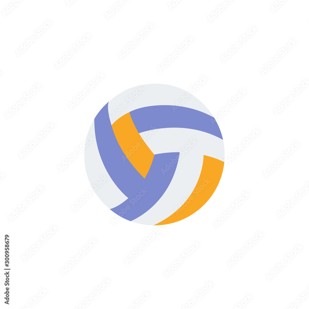 Grey, orange, and blue coloured volleyball on white Grey, orange, and blue coloured volleyball on white