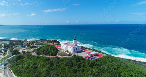 Aerial view of the Arecibo Lighthouse in Puerto Rico photo