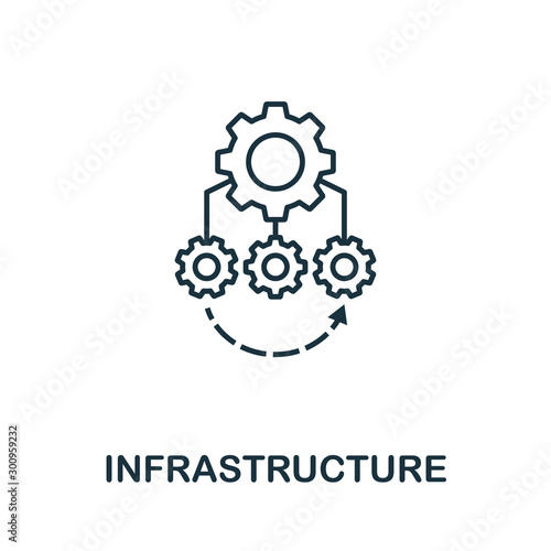 Infrastructure icon outline style. Thin line creative Infrastructure icon for logo, graphic design and more