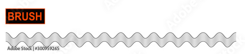 Decorative rickrack tape brush for fashion and digital illustration. Customizable and colorizable ribbon.