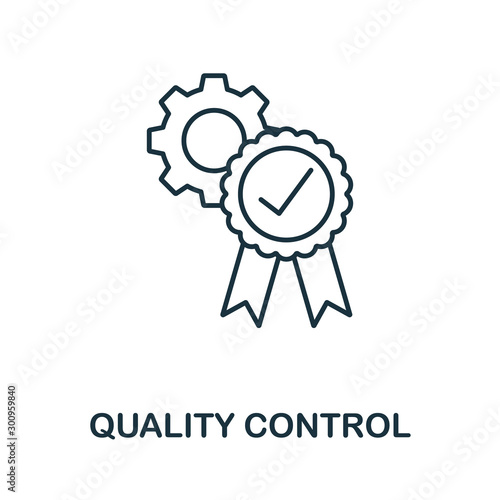 Quality Control icon outline style. Thin line creative Quality Control icon for logo, graphic design and more