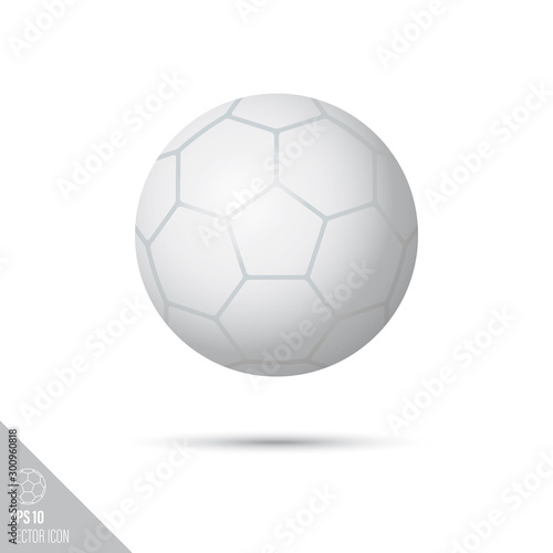 Handball ball smooth vector icon. Sports equipment symbol.