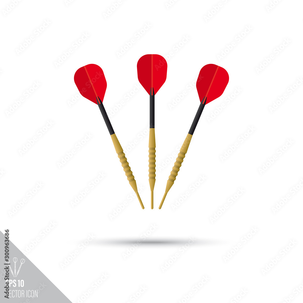 Dart arrows smooth vector icon. Sports equipment symbol. Dart arrows smooth vector icon. Sports equipment symbol.