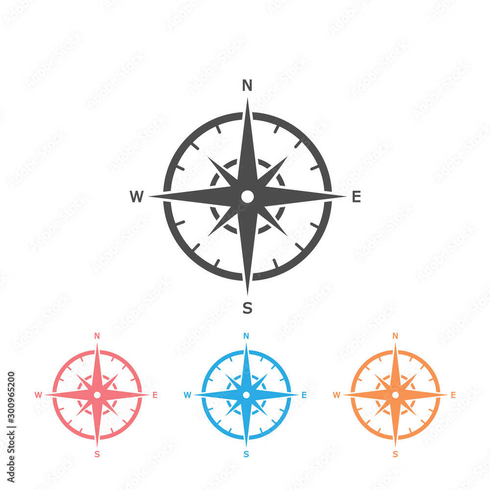 Compass icon Template vector icon set illustration Compass icon Template vector icon set illustration