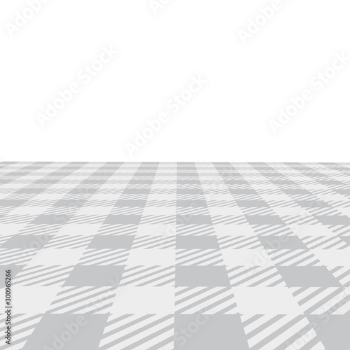 Gingham pattern. Square geometric texture for plaid, tablecloths, clothes, T-shirts, dresses, paper, bedding, blankets, quilts and other textile products. Perspective vector background © master3d