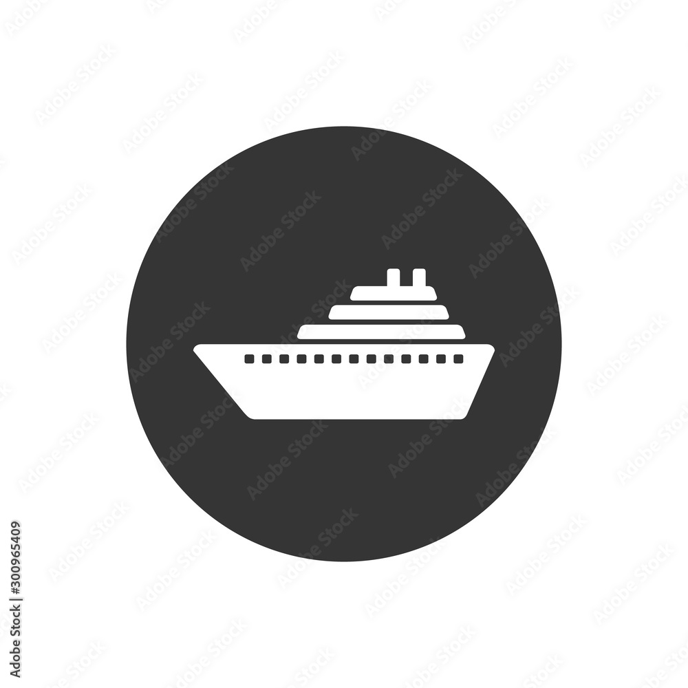 Obraz premium Ship icon vector. Cruise ship symbol icon