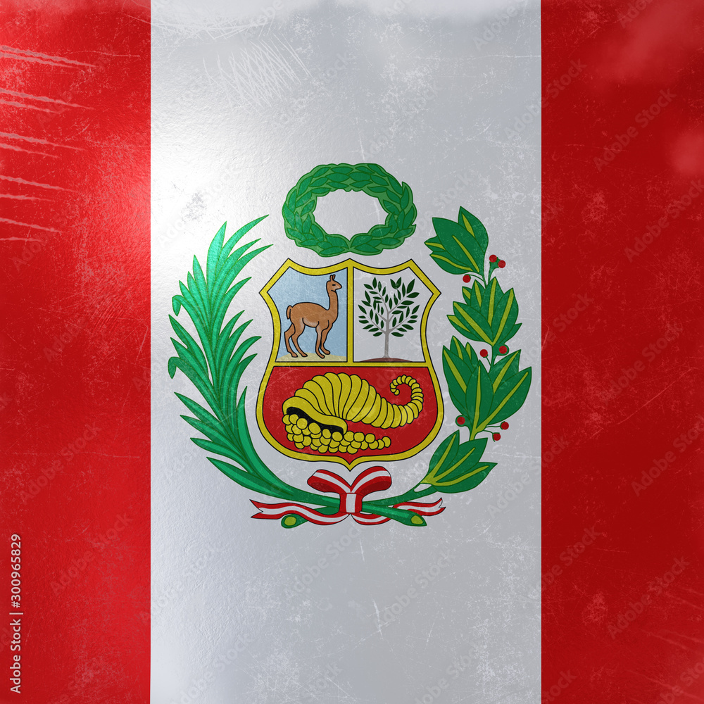 Fototapeta premium Peru flag icon