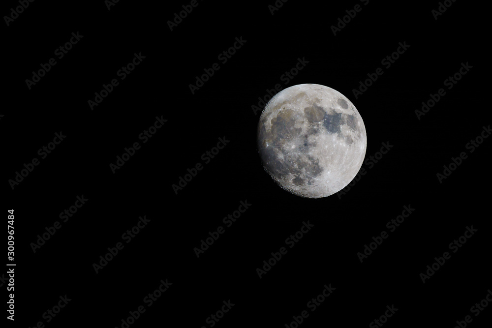 The beautiful moon in the dark night at Phu Kradueng National Park, a famous tourist attraction in Thailand. (October 22,2018) The beautiful moon in the dark night at Phu Kradueng National Park, a famous tourist attraction in Thailand. (October 22,2018)