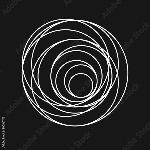 Circular spiral lines sound wave