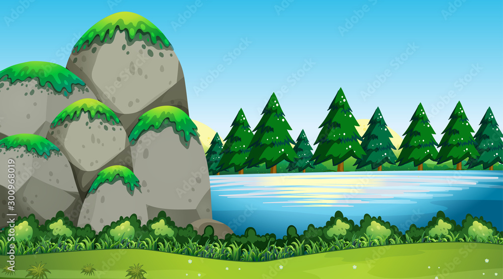 Naklejka premium Empty background nature scenery