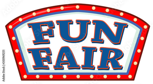 Sign template at fun fair
