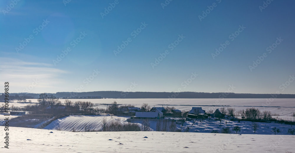 Winter landscape and nature