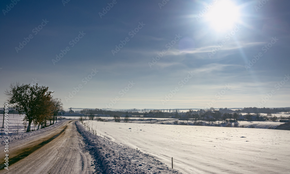 Winter landscape and nature