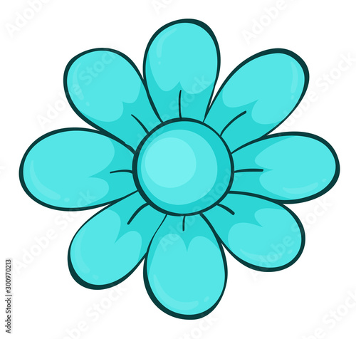 Single flower in blue color