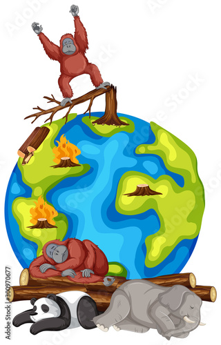 Animals dying on earth