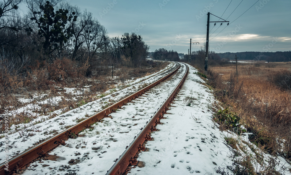 Fototapeta premium Winter landscape and nature