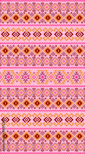 textile pattern design with motif