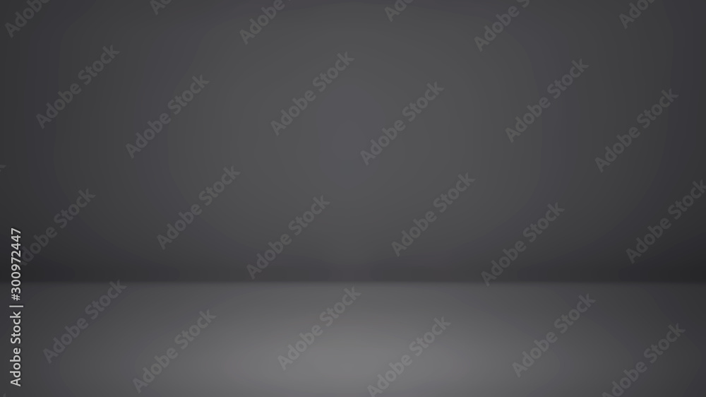 Empty gray studio room background. Use as montage for product display