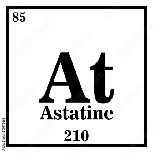 Astatine Periodic Table of the Elements Vector illustration eps 10