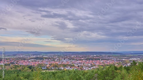 Goslar in Lower Saxony. Panoramic view from Rammelsberg.
