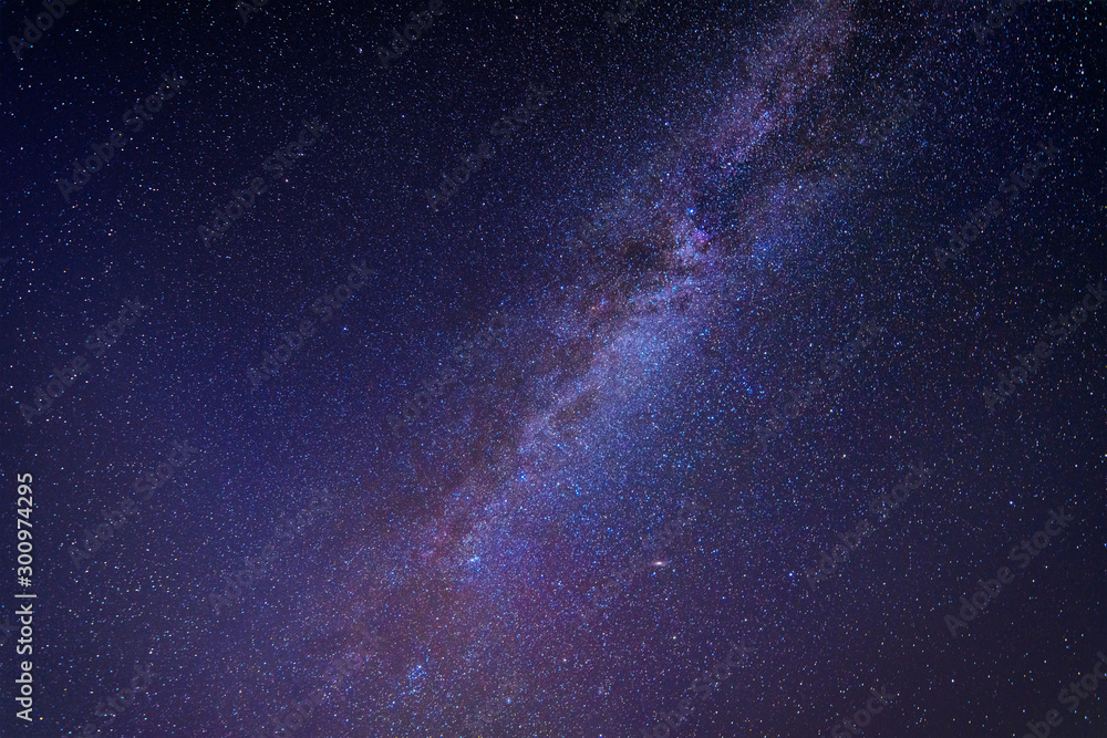 Milky way long exposure grainy night shoot