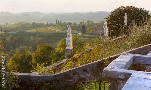 Fotografie Country landscape from Rosazzo abbey in Friuli, Italy