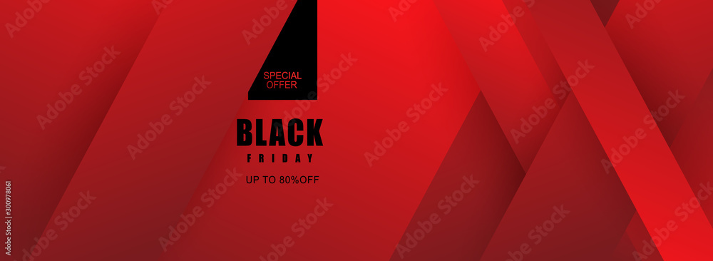 Vecteur Stock Black Friday sale red banner design. Vector abstract  background texture design, bright poster, banner for sale Black Friday for  a store or online store. Minimal geometric background. | Adobe Stock