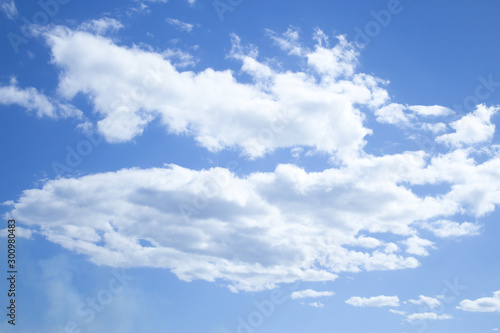 Blue sky landscape with clouds