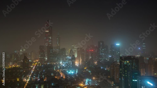 Wallpaper Mural Shanghai foggy sunrise bird's-eye view Torontodigital.ca